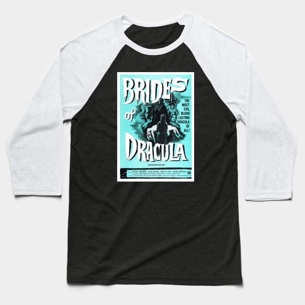 Brides Of Dracula (1960) 1 Baseball T-Shirt by GardenOfNightmares